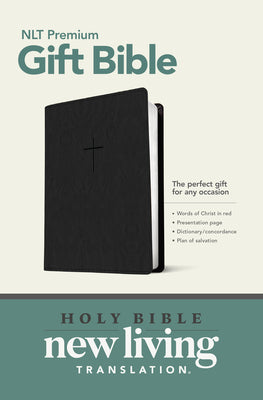 Premium Gift Bible NLT (LeatherLike, Classic Black, Red Letter)