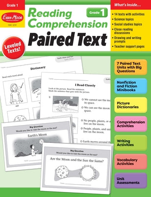 Evan-Moor Reading Comprehension: Paired Text grade 1, Homeschooling and Classroom Resource Workbook, Close Reading, Improve Reading Skills, Nonfiction ... (Reading Comprehension: Reading Paired Text)